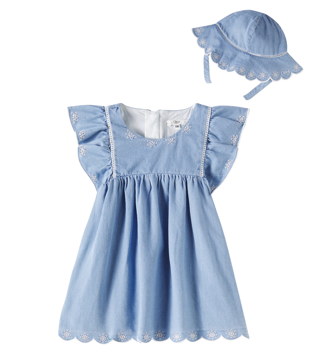 Детский комплект из шабрейского платья и шапочки Chloé Kids, Chambray
Детский комплект из шабрейского платья и шапочки Chloé Kids, Chambray