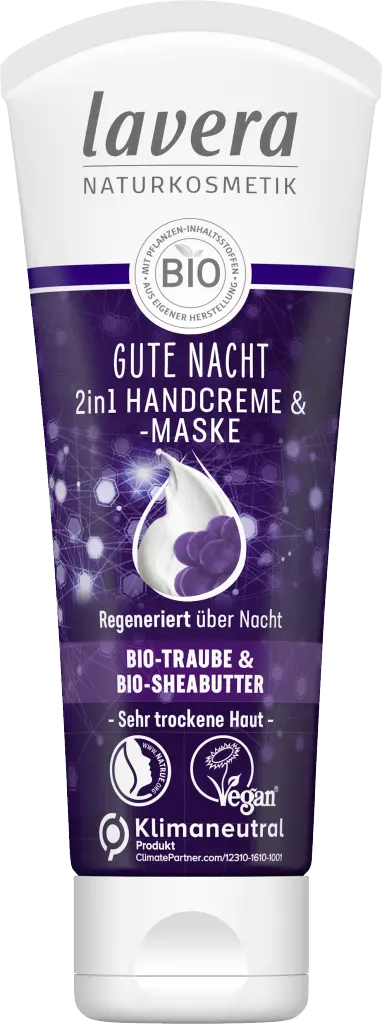 Крем для рук lavera Gute Nacht 2in1 Handcreme & -maske
Крем для рук lavera Gute Nacht 2in1 Handcreme & -maske