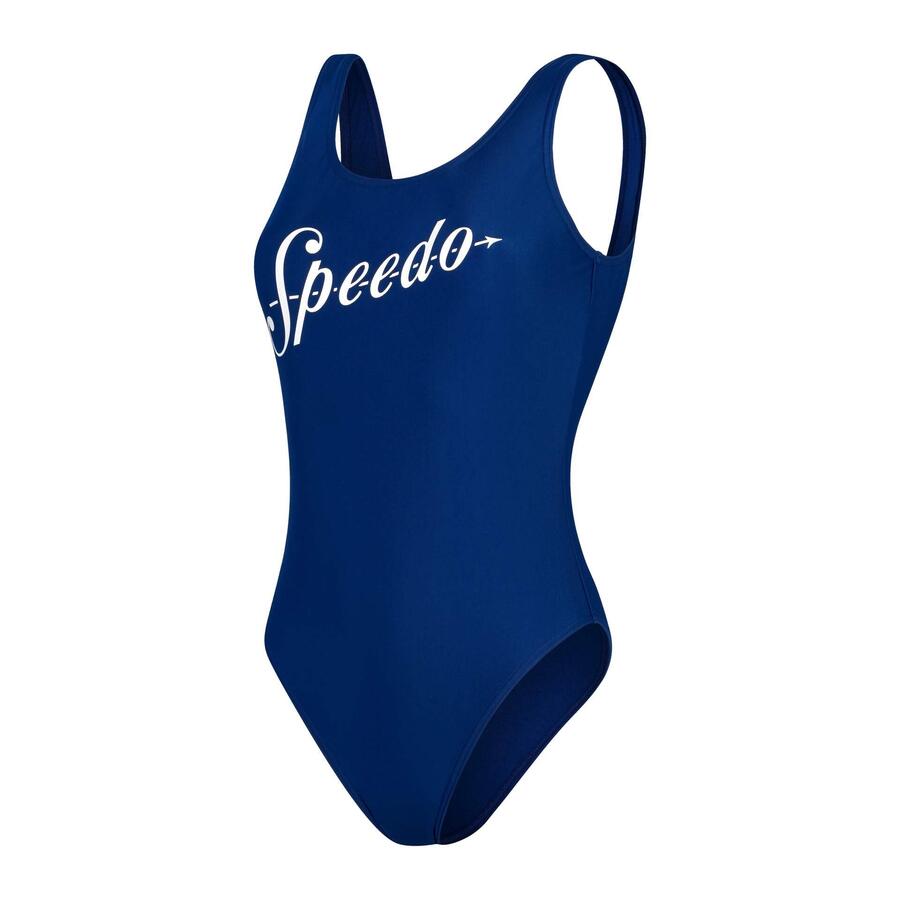 Женский купальник Speedo с глубоким U-образным вырезом и логотипом, цвет Аммонитовый синий/белый
Женский купальник Speedo с глубоким U-образным вырезом и логотипом, цвет Аммонитовый синий/белый