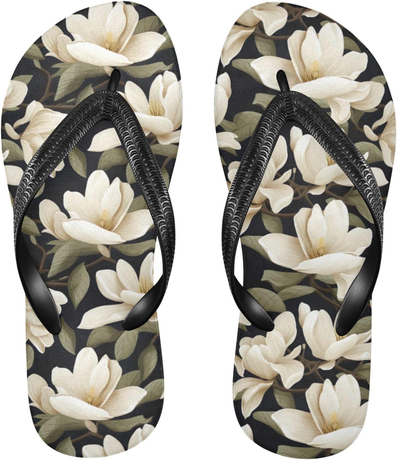 Женские и мужские пляжные шлепанцы с белыми цветами магнолии, резиновые нескользящие летние тапочки, сандалии для душа Sinestour
Женские и мужские пляжные шлепанцы с белыми цветами магнолии, резиновые нескользящие летние тапочки, сандалии для душа Sinestour