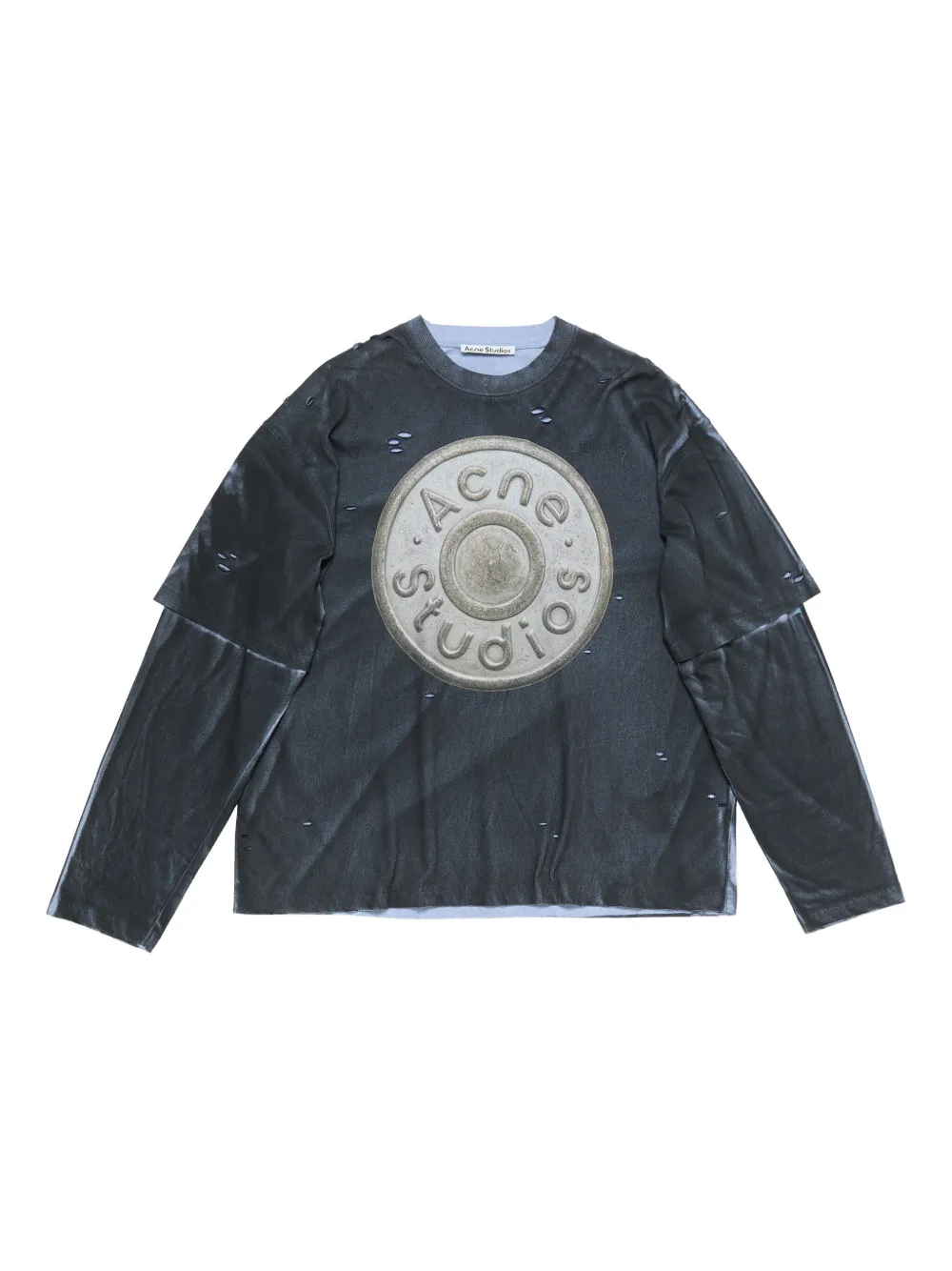 Футболка с логотипом и эффектом потертости Acne Studios, черный
Футболка с логотипом и эффектом потертости Acne Studios, черный