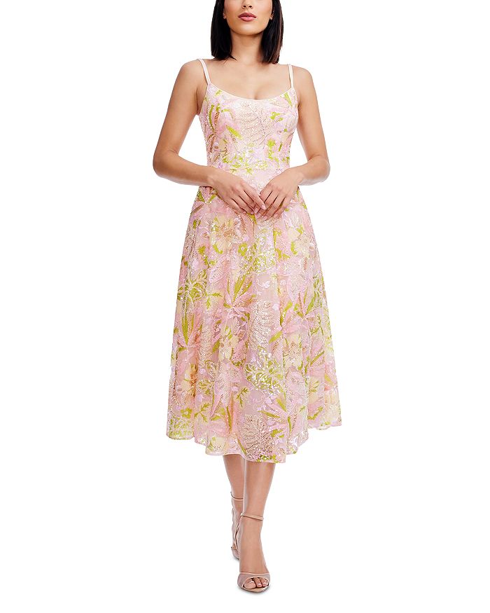 Платье с кружевом и пайетками Uma Dress the Population, розовый
Платье с кружевом и пайетками Uma Dress the Population, розовый