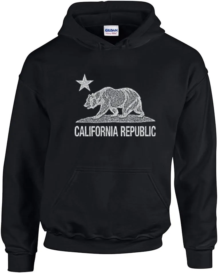 Толстовка с капюшоном California Republic с калифорнийским медведем и звездой, Unisex (Black) CAMALEN
Толстовка с капюшоном California Republic с калифорнийским медведем и звездой, Unisex (Black) CAMALEN