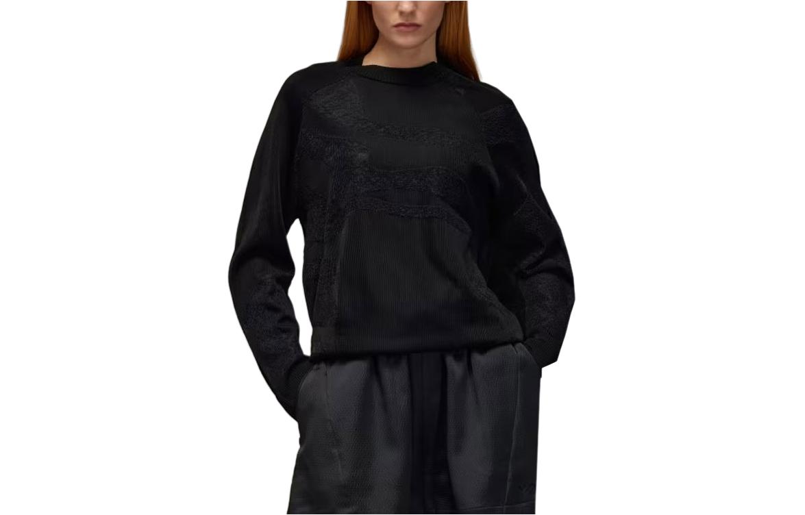 Джемпер с узором жаккард и рубчиком Y-3, черный
Джемпер с узором жаккард и рубчиком Y-3, черный