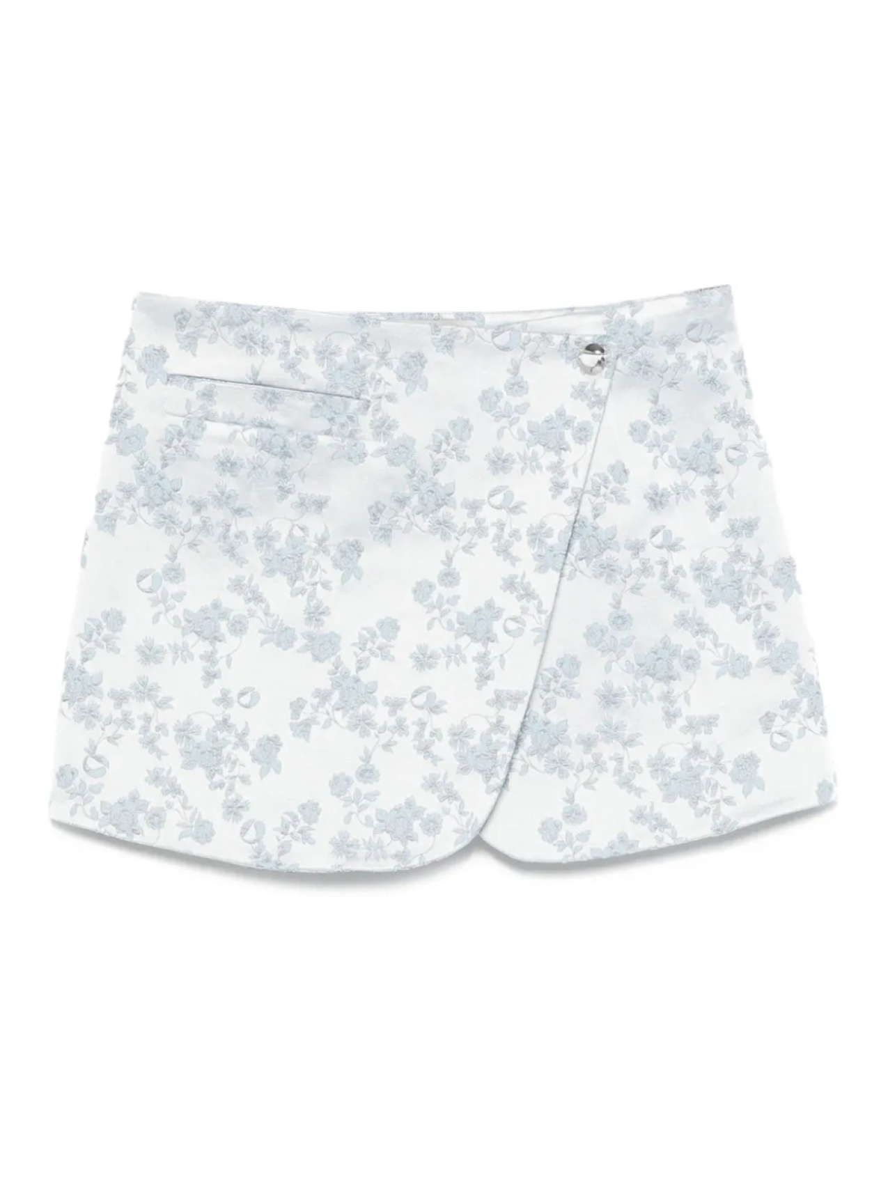 Мини-юбка Coperni с цветочным жаккардом и запахом, синий
Мини-юбка Coperni с цветочным жаккардом и запахом, синий