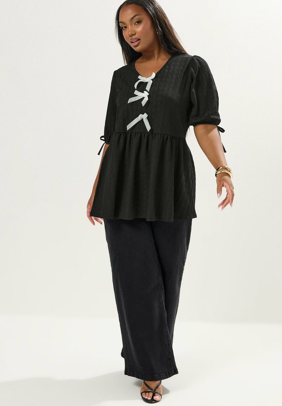 Блуза Yours Clothing TEXTURED BOW TIE FRONT , Black/Anthracite
Блуза Yours Clothing TEXTURED BOW TIE FRONT , Black/Anthracite