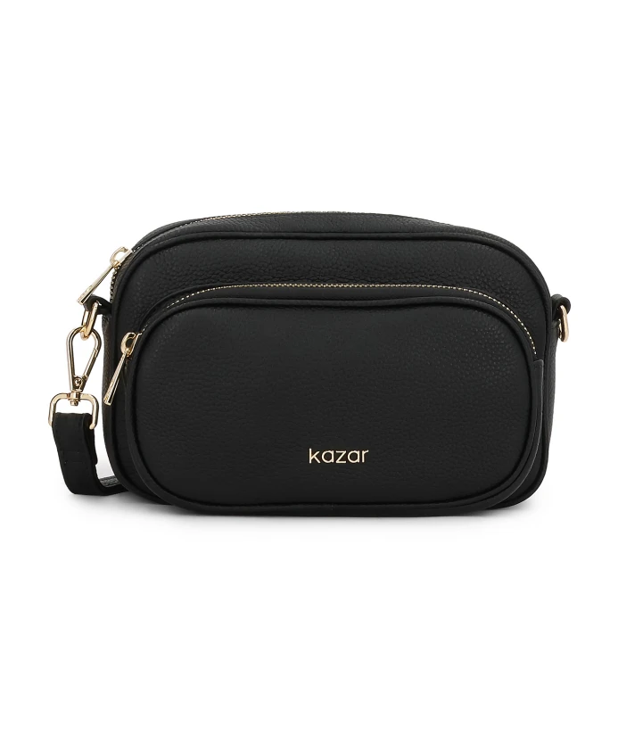 Черная сумка через плечо из натуральной кожи. Kazar, черный
Черная сумка через плечо из натуральной кожи. Kazar, черный