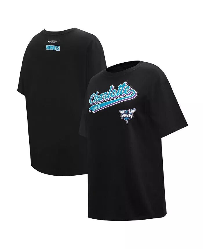 Черная женская футболка-бойфренд с надписью Charlotte Hornets Pro Standard, черный
Черная женская футболка-бойфренд с надписью Charlotte Hornets Pro Standard, черный