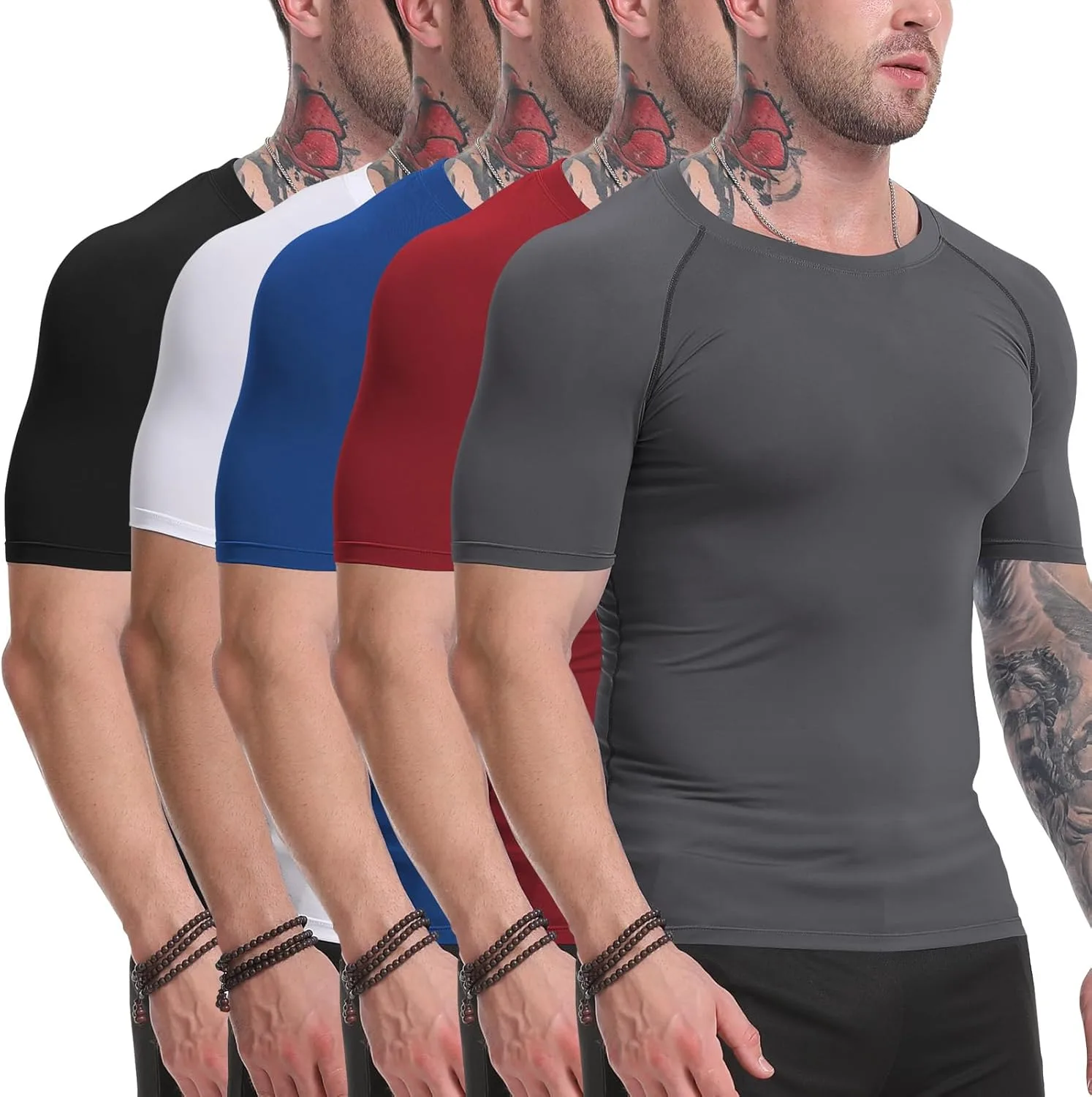 Sumolux 5 Pack мужские компрессионные футболки с коротким рукавом
Sumolux 5 Pack мужские компрессионные футболки с коротким рукавом