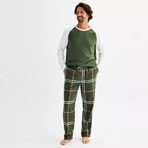 Мужской фланелевый пижамный комплект с длинными рукавами и пижамными штанами Sonoma Goods For Life, цвет olive white plaid
Мужской фланелевый пижамный комплект с длинными рукавами и пижамными штанами Sonoma Goods For Life, цвет olive white plaid