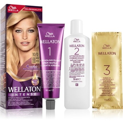 Wella Интенсивная стойкая краска для волос Wellaton с аргановым маслом - 10/0 самый светлый блондин, 1 шт.
Wella Интенсивная стойкая краска для волос Wellaton с аргановым маслом - 10/0 самый светлый блондин, 1 шт.