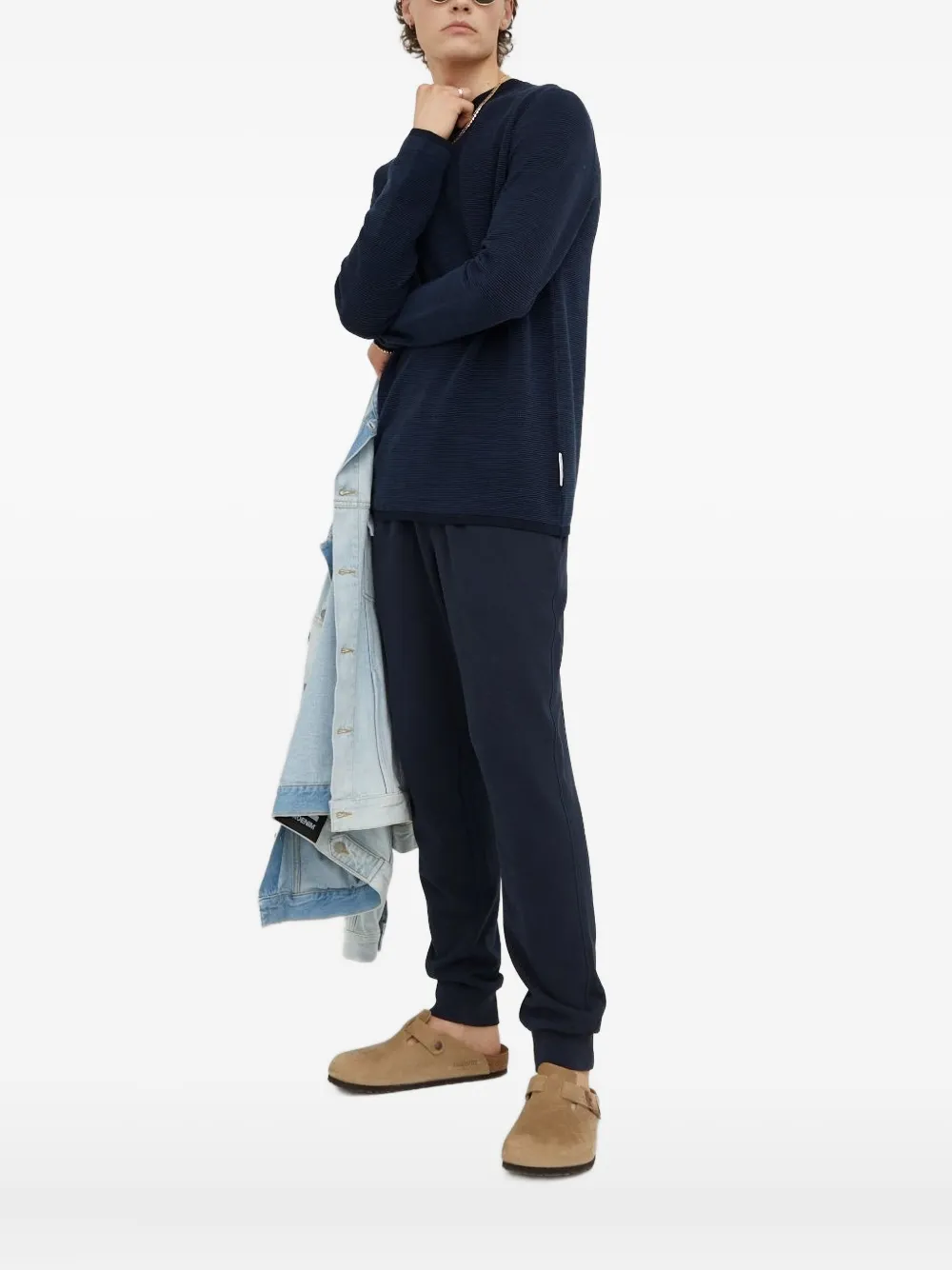 Свитер с круглым вырезом фактурной вязки Marc O'Polo, синий
Свитер с круглым вырезом фактурной вязки Marc O'Polo, синий