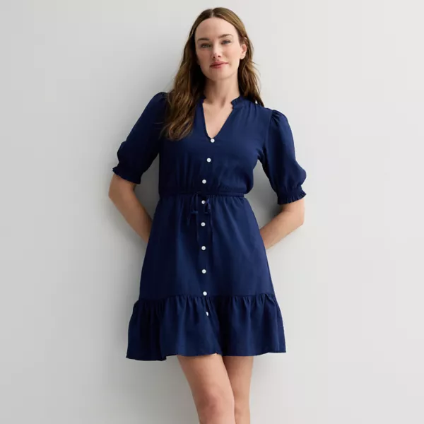 Женское платье с воротником-стойкой и завязкой на талии Sonoma Goods For Life, синий
Женское платье с воротником-стойкой и завязкой на талии Sonoma Goods For Life, синий