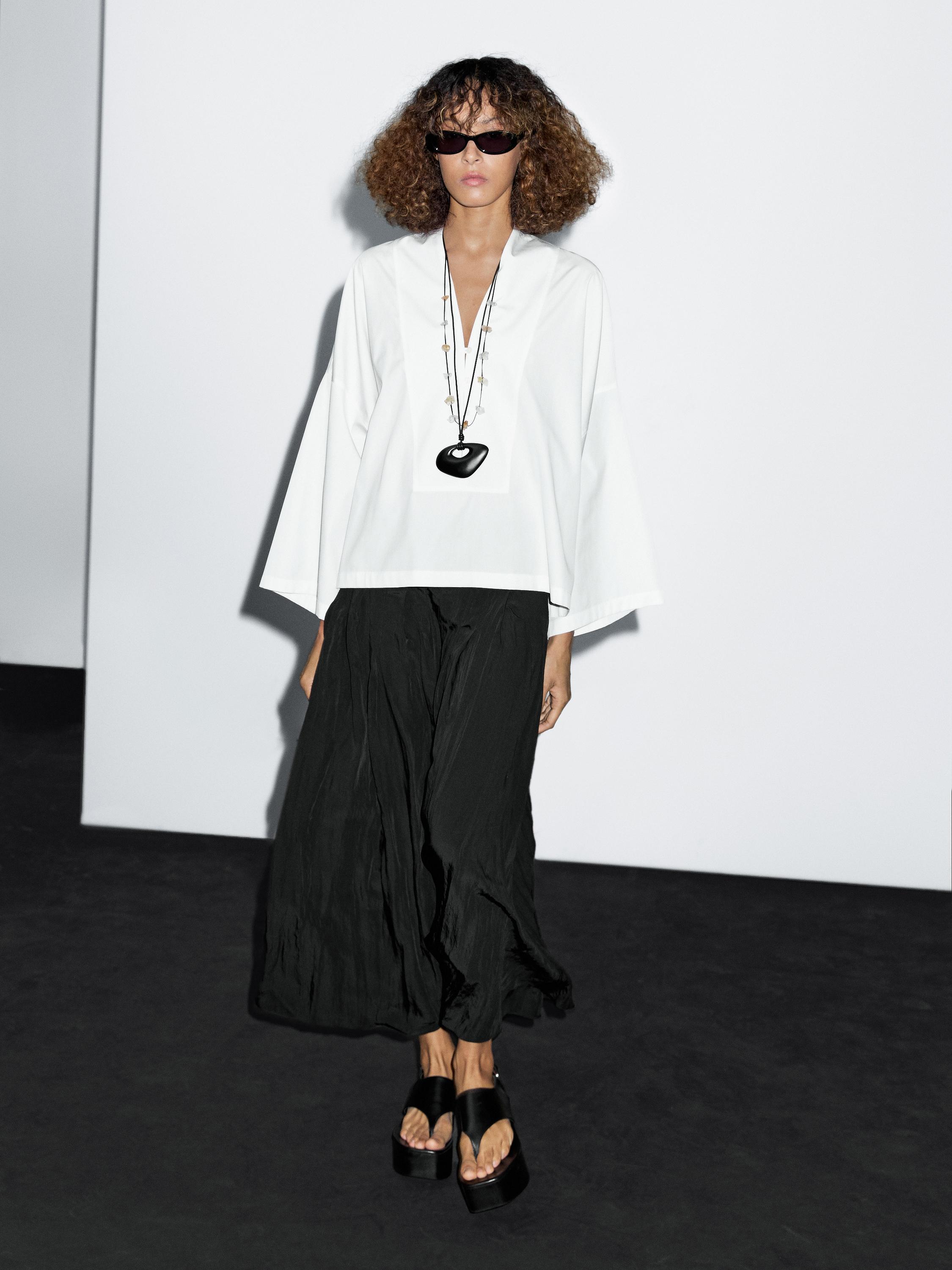 Блузка из 100% хлопка с застежкой на пуговицы спереди Massimo Dutti, белый
Блузка из 100% хлопка с застежкой на пуговицы спереди Massimo Dutti, белый