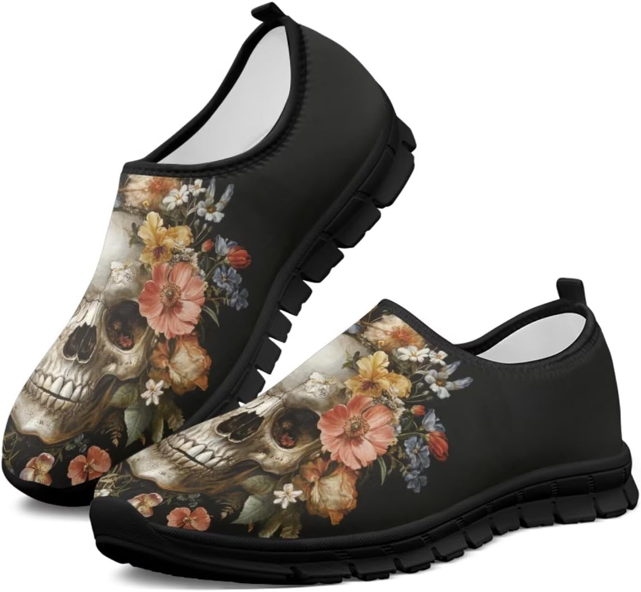 Лоферы без шнурков, унисекс Estailounic, Skull Boho Floral
Лоферы без шнурков, унисекс Estailounic, Skull Boho Floral