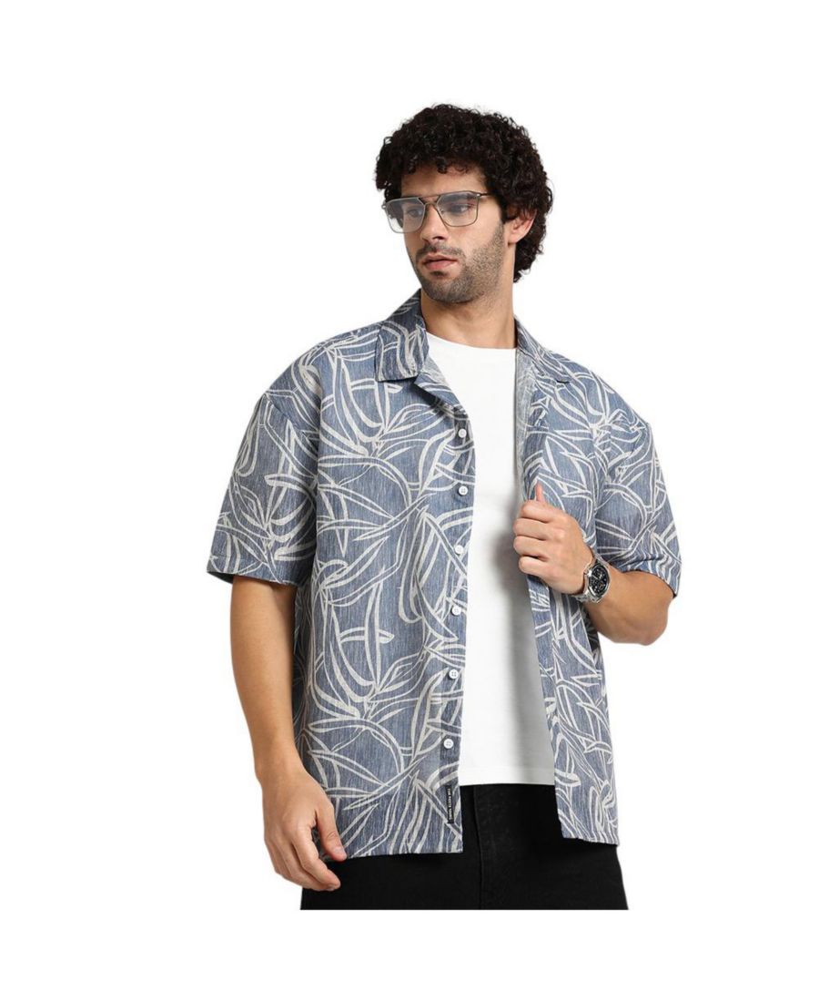 Мужская рубашка оверсайз Steel Blue Vine-Lines Resort Campus Sutra, Blue
Мужская рубашка оверсайз Steel Blue Vine-Lines Resort Campus Sutra, Blue