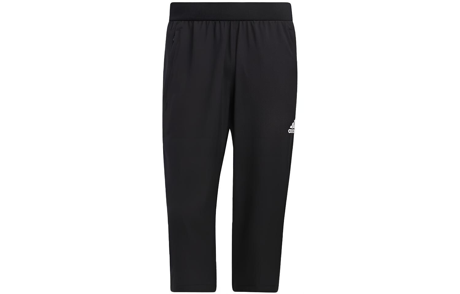 Трикотажные спортивные штаны мужские черные Adidas, черный 
Трикотажные спортивные штаны мужские черные Adidas, черный
