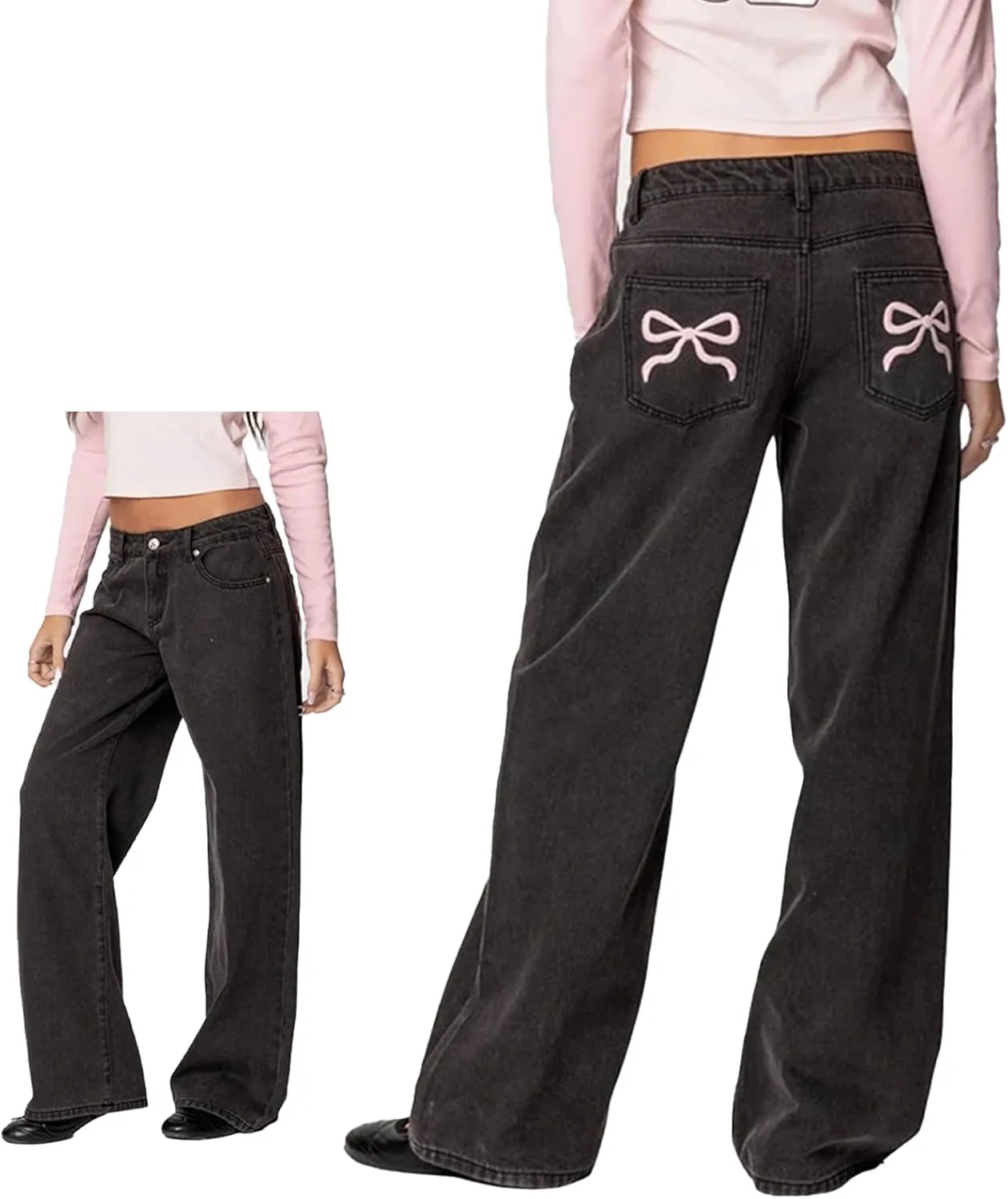 Джинсы Bow для женщин, легкие, мешковатые, с вышивкой и карманами
Джинсы Bow для женщин, легкие, мешковатые, с вышивкой и карманами