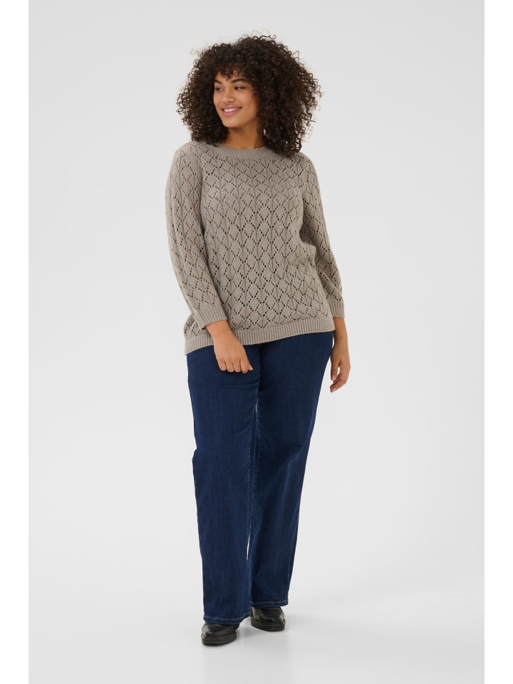 KAFFE curve Вязаный свитер KCmika Regular Fit из слоновой кожи
KAFFE curve Вязаный свитер KCmika Regular Fit из слоновой кожи