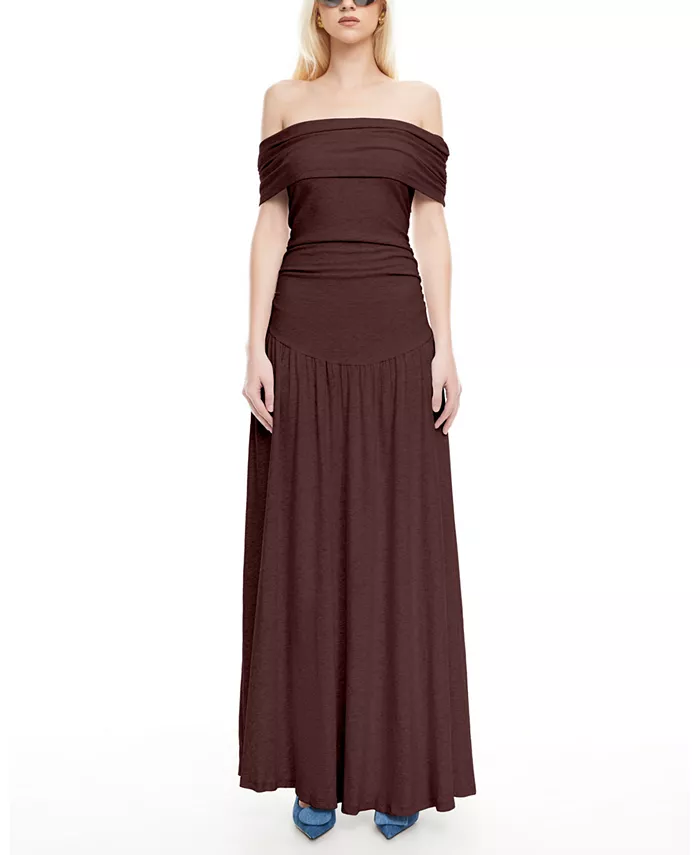 Женское платье макси с открытыми плечами Field Of Dreams Lioness, коричневый
Женское платье макси с открытыми плечами Field Of Dreams Lioness, коричневый