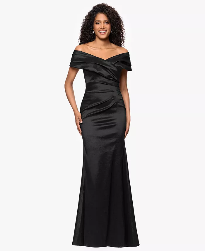 Миниатюрное платье с открытыми плечами Betsy & Adam, черный
Миниатюрное платье с открытыми плечами Betsy & Adam, черный