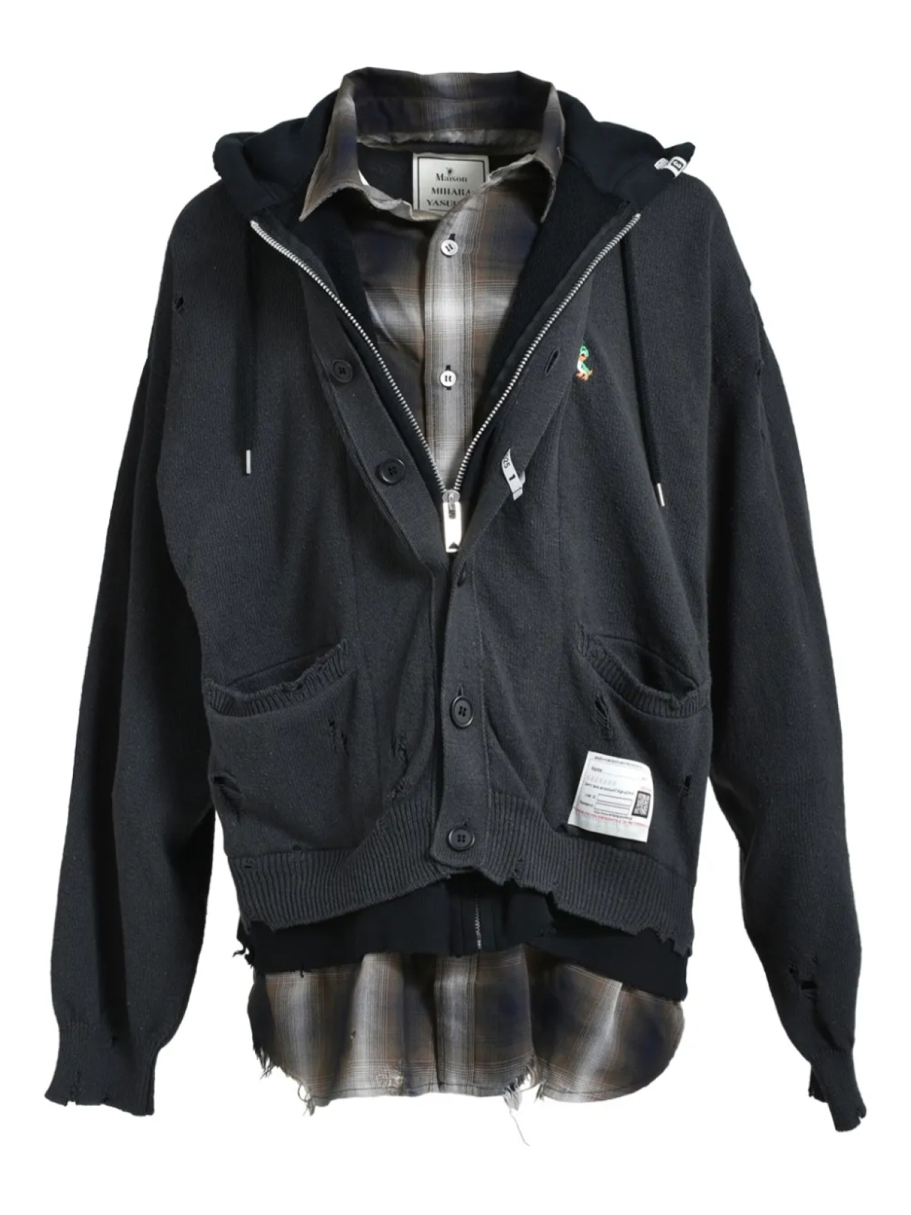 Куртка с капюшоном и эффектом потертости от Maison MIHARA YASUHIRO, черный
Куртка с капюшоном и эффектом потертости от Maison MIHARA YASUHIRO, черный