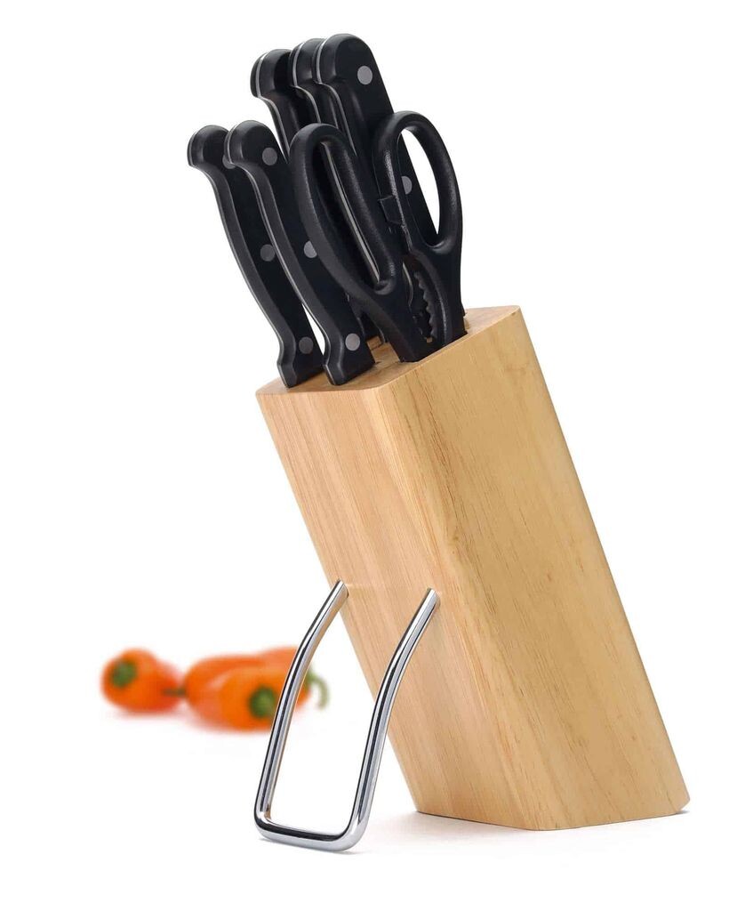 Ножи KitchenCraft из нержавеющей стали (6 шт.) в деревянном бруске Kitchen Craft
Ножи KitchenCraft из нержавеющей стали (6 шт.) в деревянном бруске Kitchen Craft