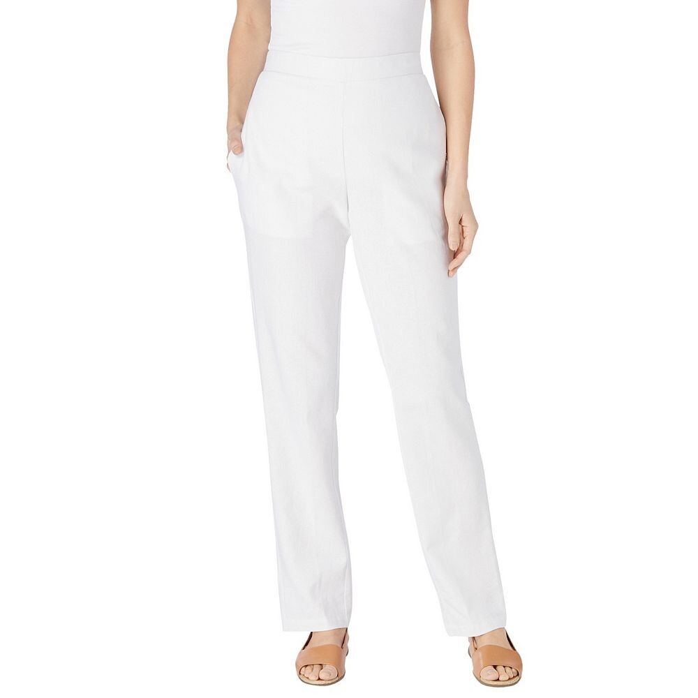 Женщина в женских прямых льняных брюках больших размеров Woman Within, белый
Женщина в женских прямых льняных брюках больших размеров Woman Within, белый