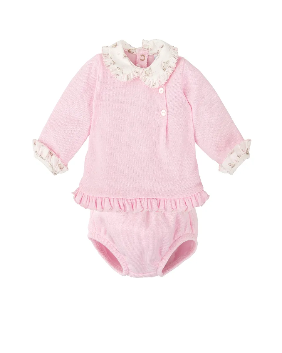 Комплект для девочки толстовка с воротником-воланом и подходящие трусики BABIDÚ, розовый
Комплект для девочки толстовка с воротником-воланом и подходящие трусики BABIDÚ, розовый