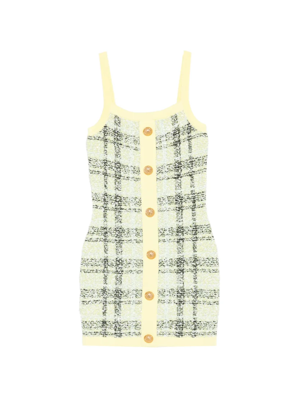 Мини-платье на пуговицах Balmain, желтый
Мини-платье на пуговицах Balmain, желтый