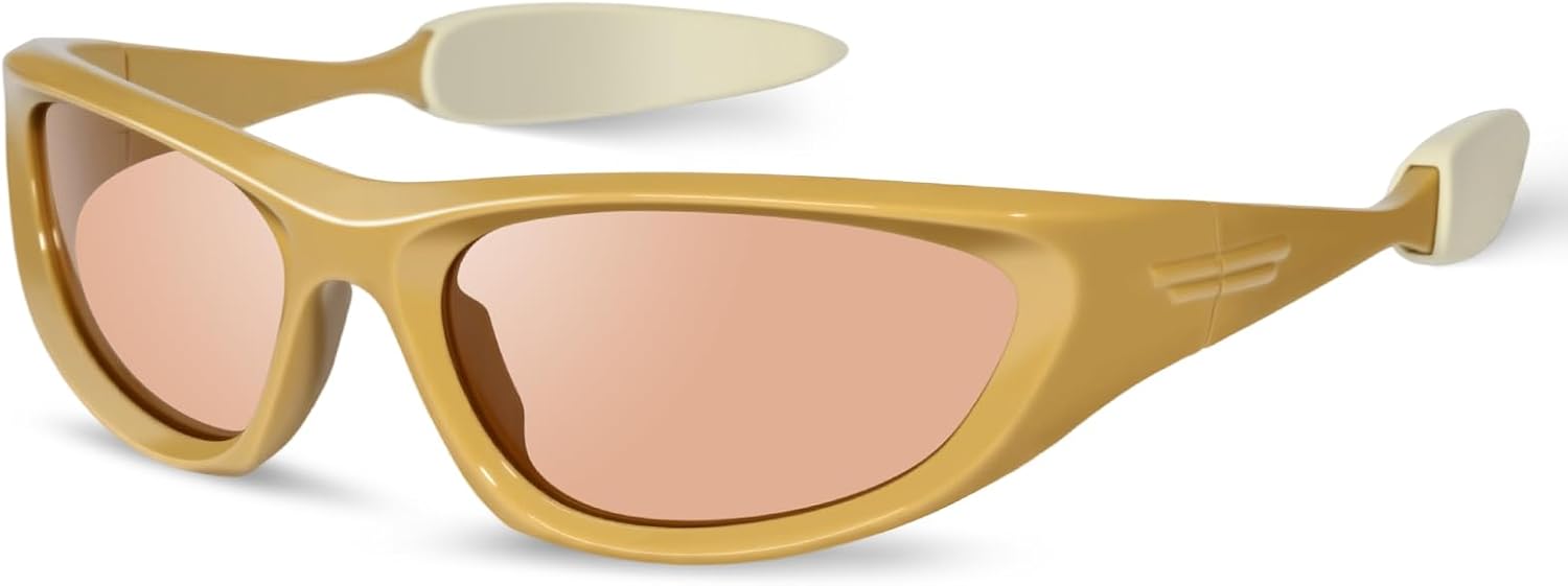 Женские солнцезащитные очки-обтекатели в стиле Y2K, модные овальные поляризованные очки с защитой от УФ-излучения UV400, защита от солнца во время путешествий и езды на велосипеде DsitMG, Beige
Женские солнцезащитные очки-обтекатели в стиле Y2K, модные овальные поляризованные очки с защитой от УФ-излучения UV400, защита от солнца во время путешествий и езды на велосипеде DsitMG, Beige