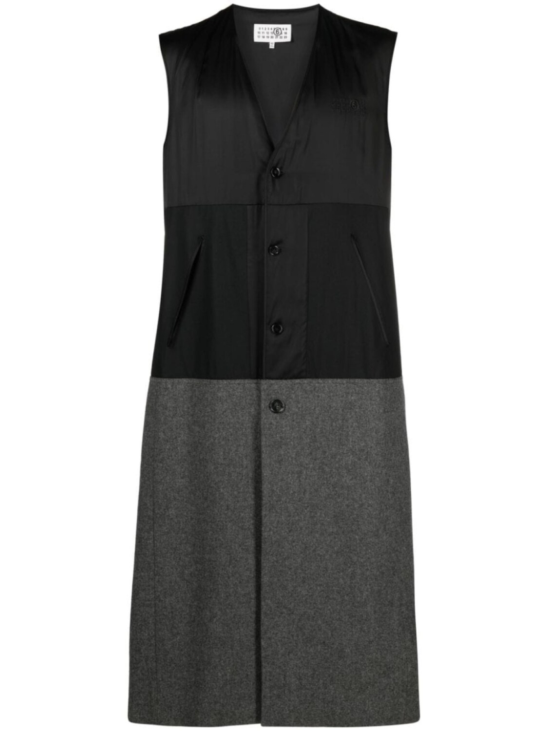 Шерстяной жилет в двух тонах MM6 Maison Margiela, черный
Шерстяной жилет в двух тонах MM6 Maison Margiela, черный