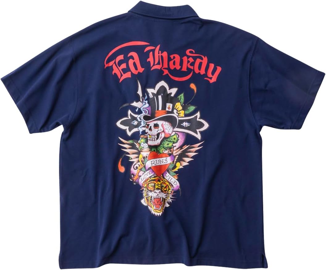 Мужская поло-рубашка Ed Hardy с коротким рукавом и принтом пике, размер L, темно-синяя
Мужская поло-рубашка Ed Hardy с коротким рукавом и принтом пике, размер L, темно-синяя