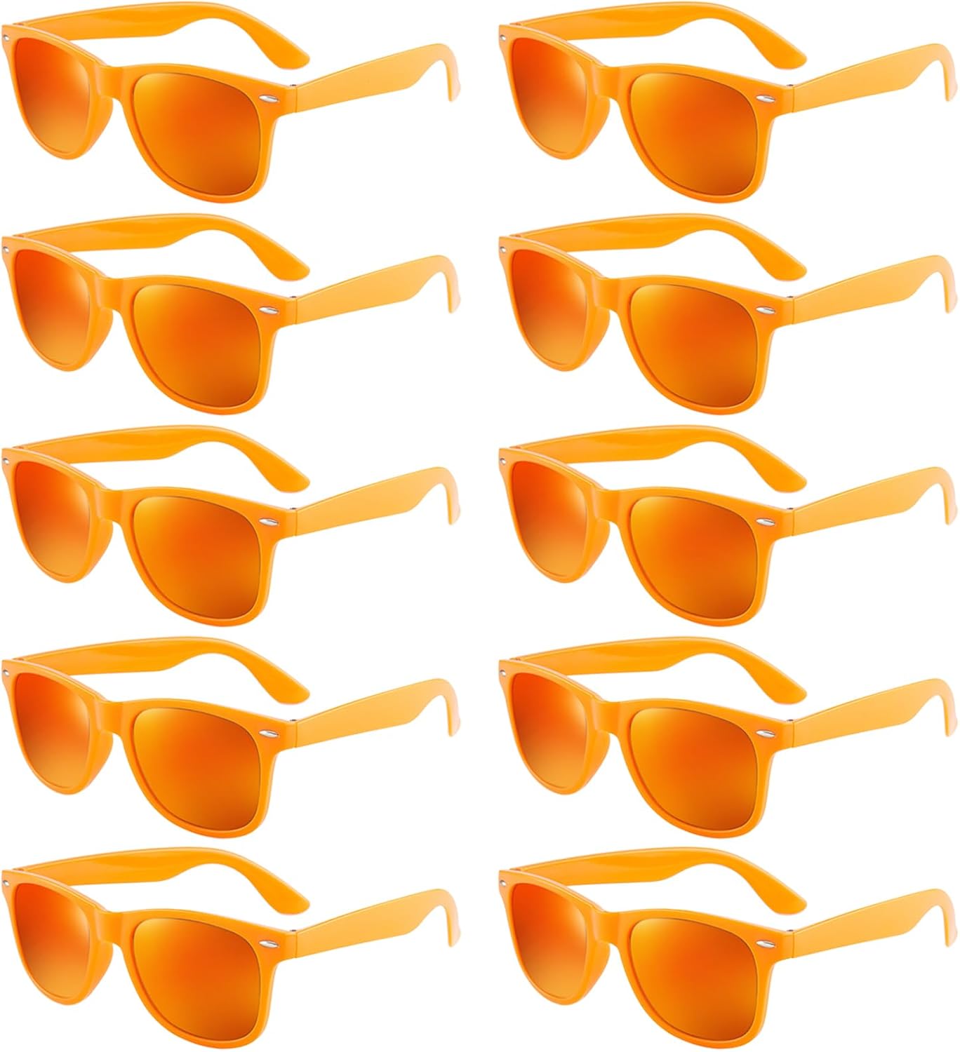 Pibupibu, набор из 10/20 неоновых солнцезащитных очков для женщин и мужчин, оптовая продажа, ретро-очки в стиле 80-х, красочные зеркальные, для вечеринок, для взрослых и мужчин, Orange 10 Packs
Pibupibu, набор из 10/20 неоновых солнцезащитных очков для женщин и мужчин, оптовая продажа, ретро-очки в стиле 80-х, красочные зеркальные, для вечеринок, для взрослых и мужчин, Orange 10 Packs