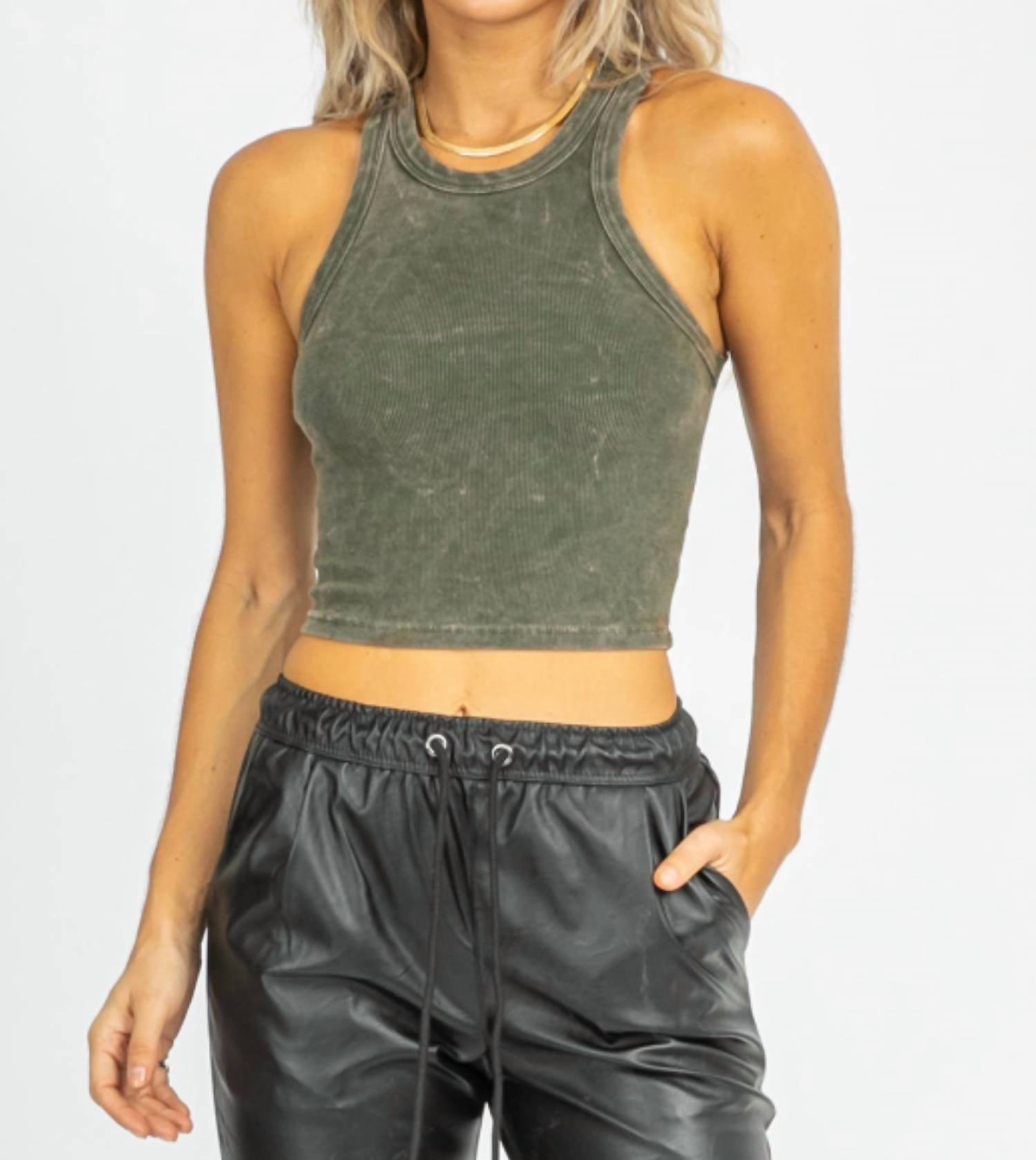 Ребристая майка-борцовка цвета оливы Emory Park, оливковый
Ребристая майка-борцовка цвета оливы Emory Park, оливковый