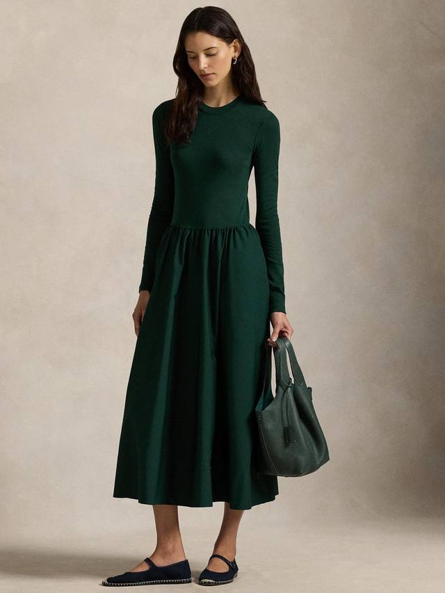 Хлопковое поло с длинными рукавами макси-платье Ralph Lauren, Dark Green
Хлопковое поло с длинными рукавами макси-платье Ralph Lauren, Dark Green