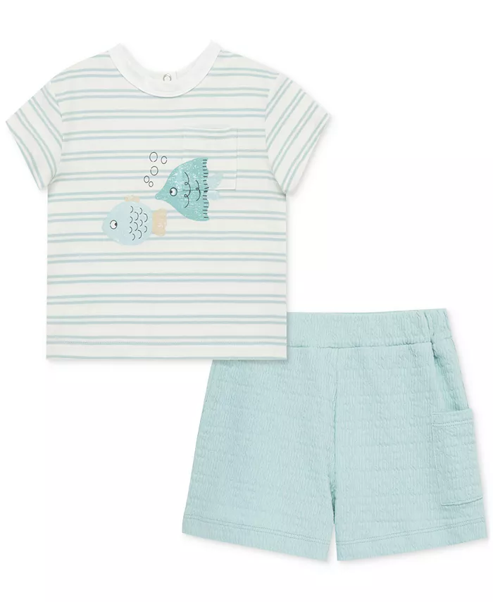 Детский комплект для мальчиков: футболка и шорты Aquatic, 2 предмета Little Me, мультиколор
Детский комплект для мальчиков: футболка и шорты Aquatic, 2 предмета Little Me, мультиколор