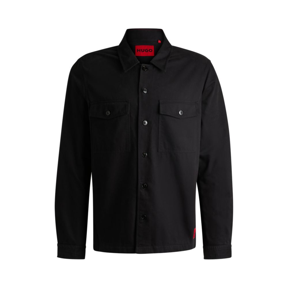 Рубашка свободного кроя из хлопкового габардина HUGO, черный
Рубашка свободного кроя из хлопкового габардина HUGO, черный