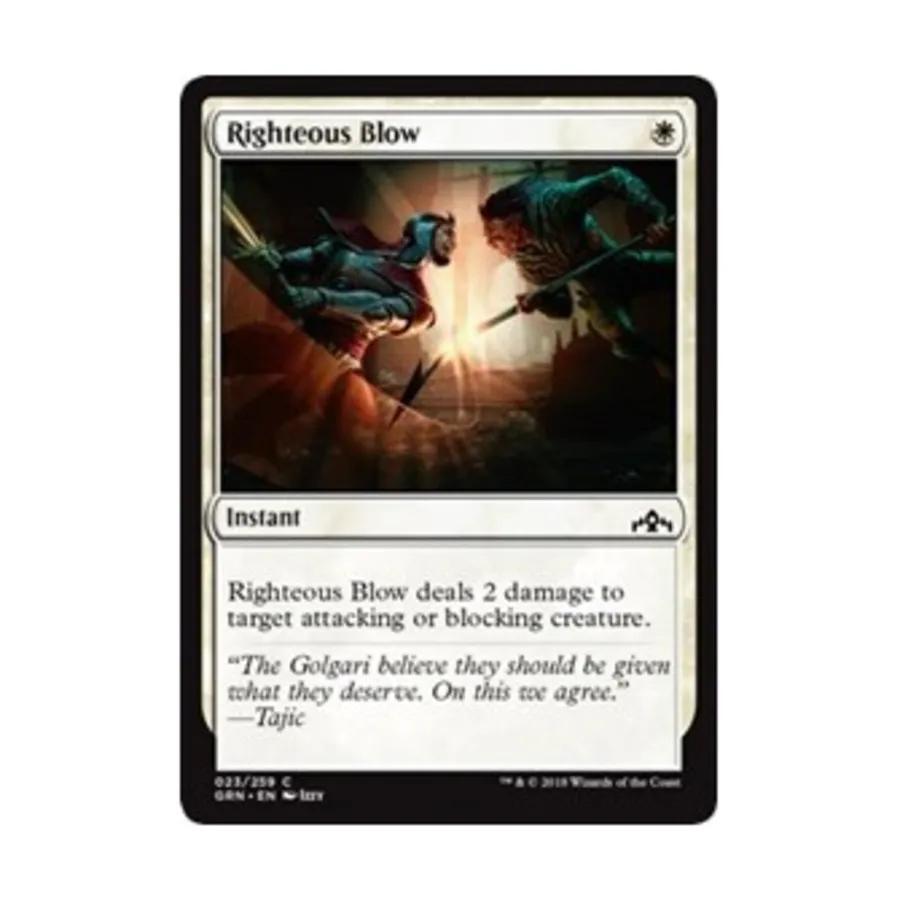 CCG Праведный удар (С), MTG - Guilds of Ravnica
CCG Праведный удар (С), MTG - Guilds of Ravnica