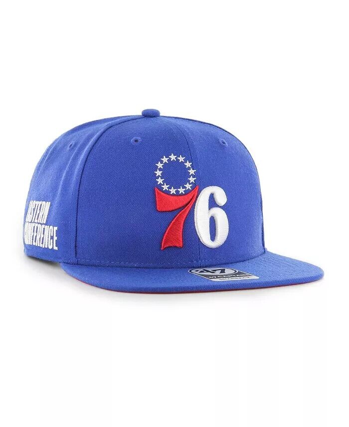 Мужская кепка Royal Philadelphia 76ers Sure Shot Captain Snapback '47 Brand, синий
Мужская кепка Royal Philadelphia 76ers Sure Shot Captain Snapback '47 Brand, синий