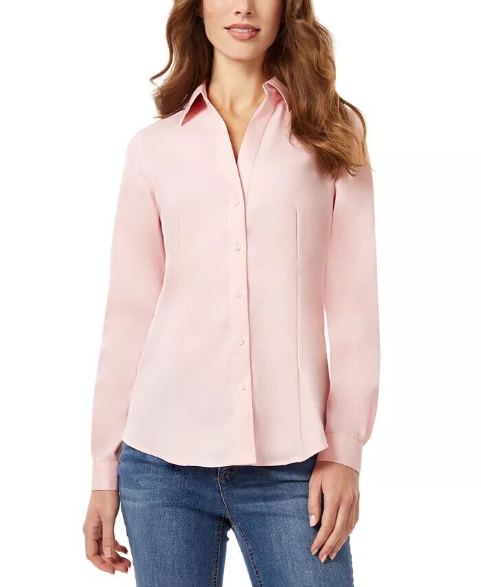 Женская блузка на пуговицах с длинными рукавами, легкая в уходе Jones New York, розовый
Женская блузка на пуговицах с длинными рукавами, легкая в уходе Jones New York, розовый