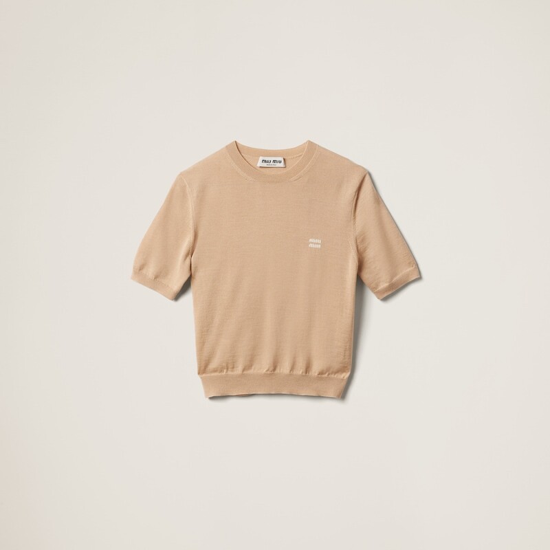 Свитер из кашемира и шелка Miu Miu, белый
Свитер из кашемира и шелка Miu Miu, белый