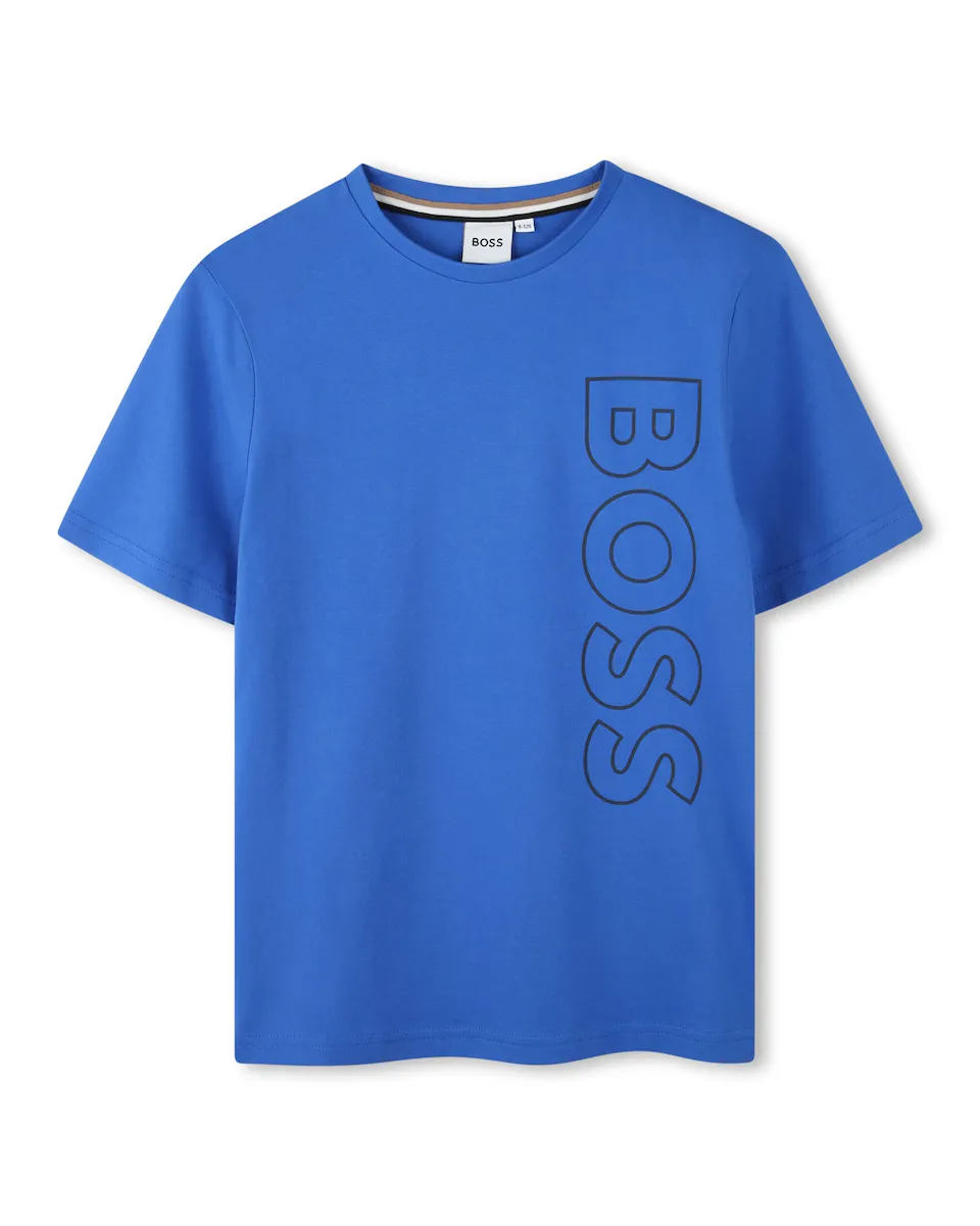 Футболка для мальчика из 100% хлопка с вертикальным логотипом BOSS Kidswear, цвет Azul Índigo
Футболка для мальчика из 100% хлопка с вертикальным логотипом BOSS Kidswear, цвет Azul Índigo