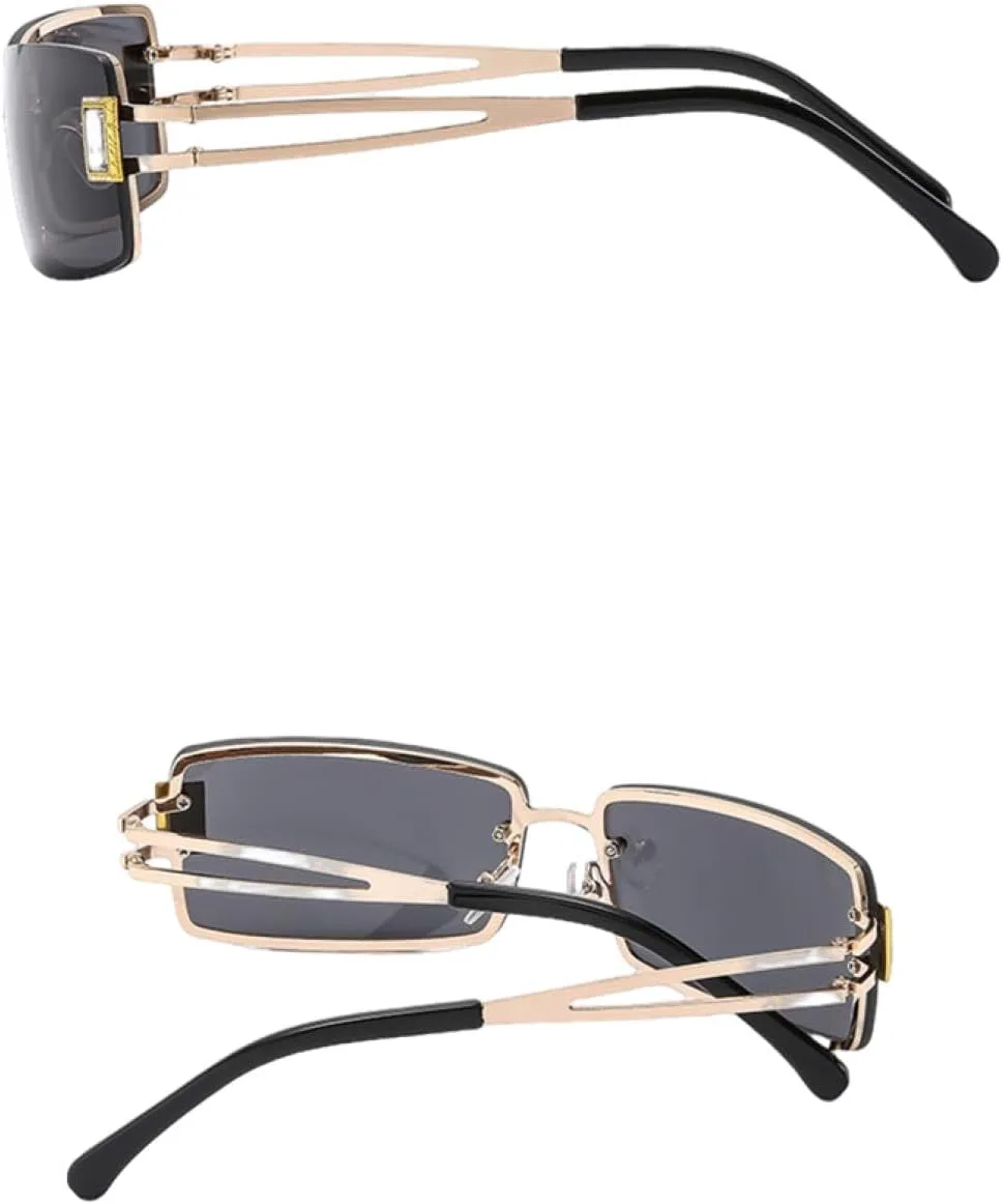 Модные солнцезащитные очки в маленькой безободковой оправе с драгоценными камнями, металлические, женские, с защитой от УФ-излучения UV400 MWTSYSQ, Gold Gradient Tea
Модные солнцезащитные очки в маленькой безободковой оправе с драгоценными камнями, металлические, женские, с защитой от УФ-излучения UV400 MWTSYSQ, Gold Gradient Tea