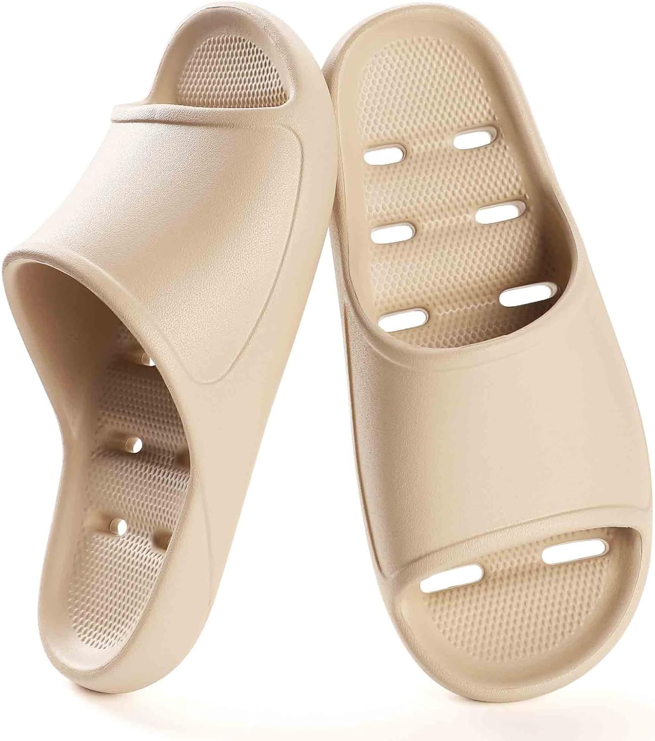 Тапочки для душа GETOEU для женщин и мужчин, шлепанцы для бассейна, мягкие с амортизацией, противоскользящие, удобные, с поддержкой свода стопы, быстро сохнущие с дренажными отверстиями, массажные шлепанцы для ванной, хаки
Тапочки для душа GETOEU для женщин и мужчин, шлепанцы для бассейна, мягкие с амортизацией, противоскользящие, удобные, с поддержкой свода стопы, быстро сохнущие с дренажными отверстиями, массажные шлепанцы для ванной, хаки