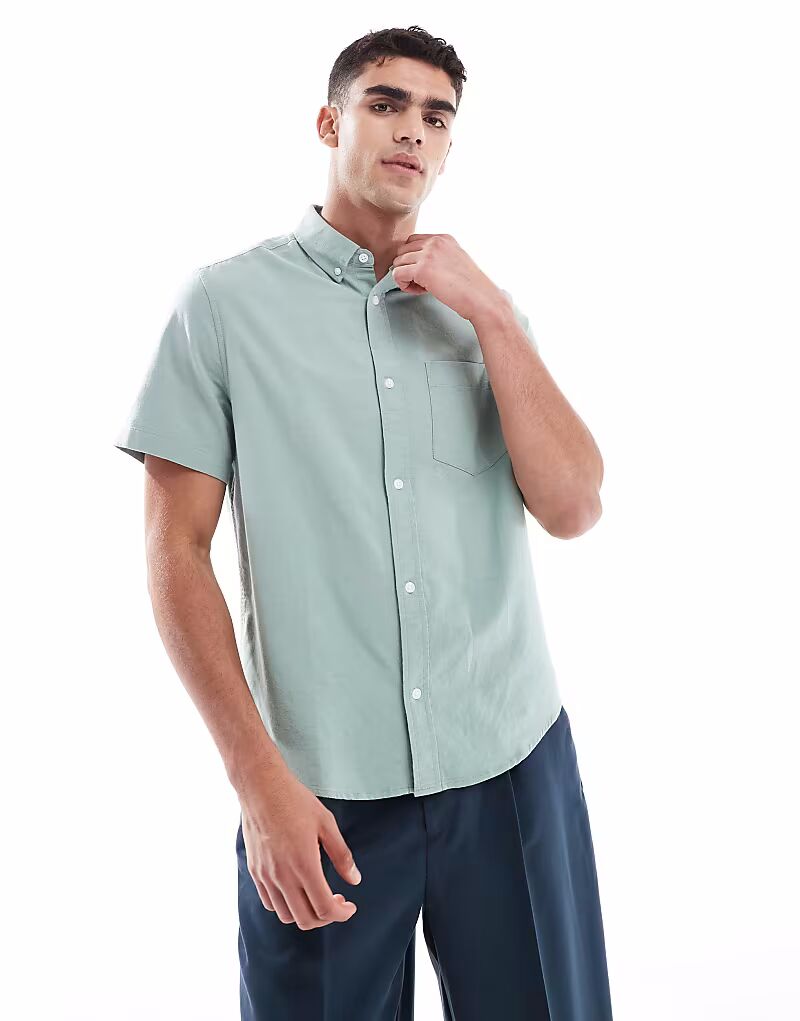 Рубашка Oxford с короткими рукавами зеленого цвета Asos Design
Рубашка Oxford с короткими рукавами зеленого цвета Asos Design