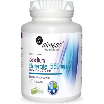 Бутират натрия 550 мг (масляная кислота 170 мг), Aliness
Бутират натрия 550 мг (масляная кислота 170 мг), Aliness