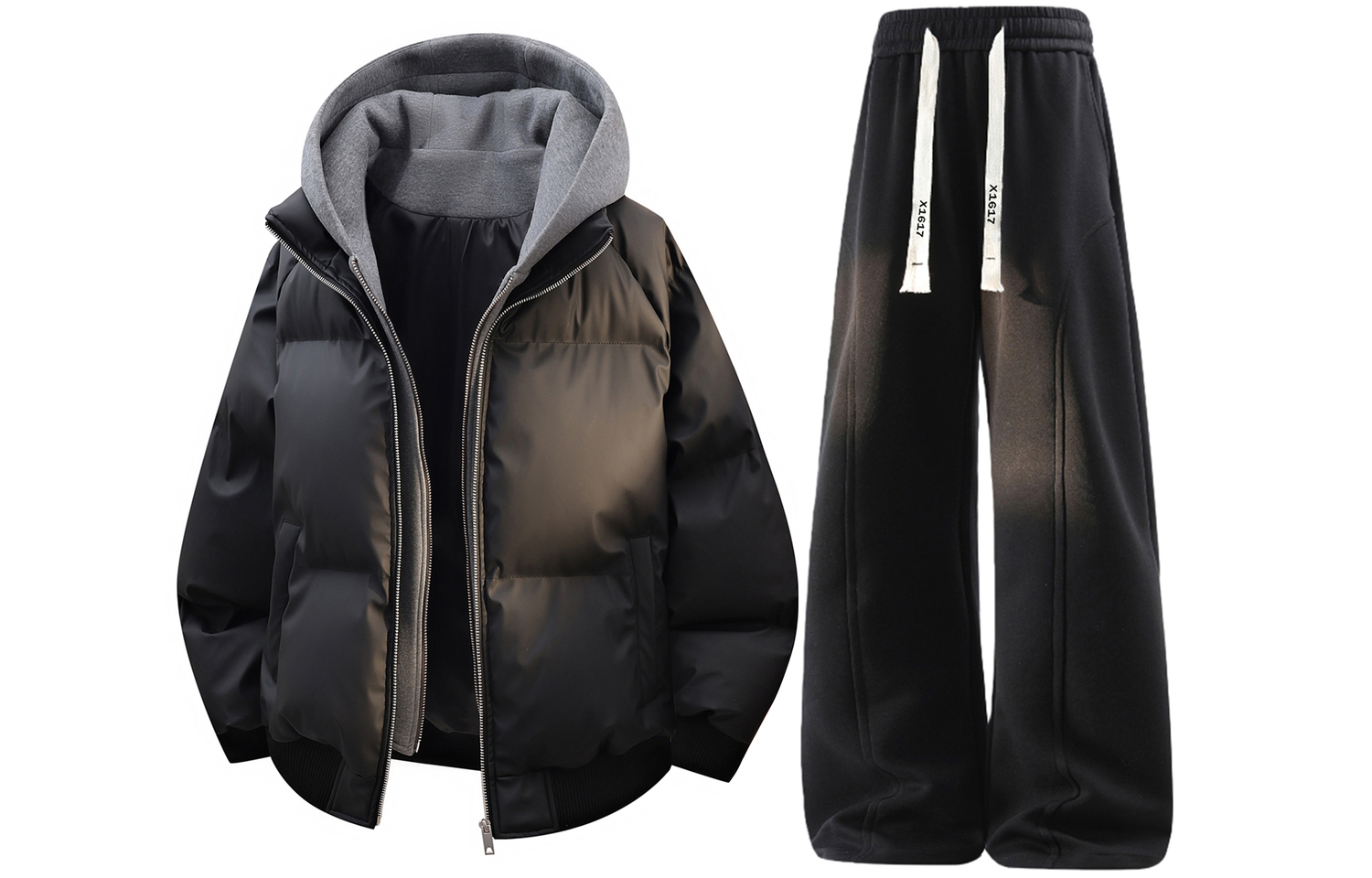 Толстовка Casual Sportswear утепленная с капюшоном унисекс X1617, черный puffer jacket+черный fleece-lined sweatpants
Толстовка Casual Sportswear утепленная с капюшоном унисекс X1617, черный puffer jacket+черный fleece-lined sweatpants