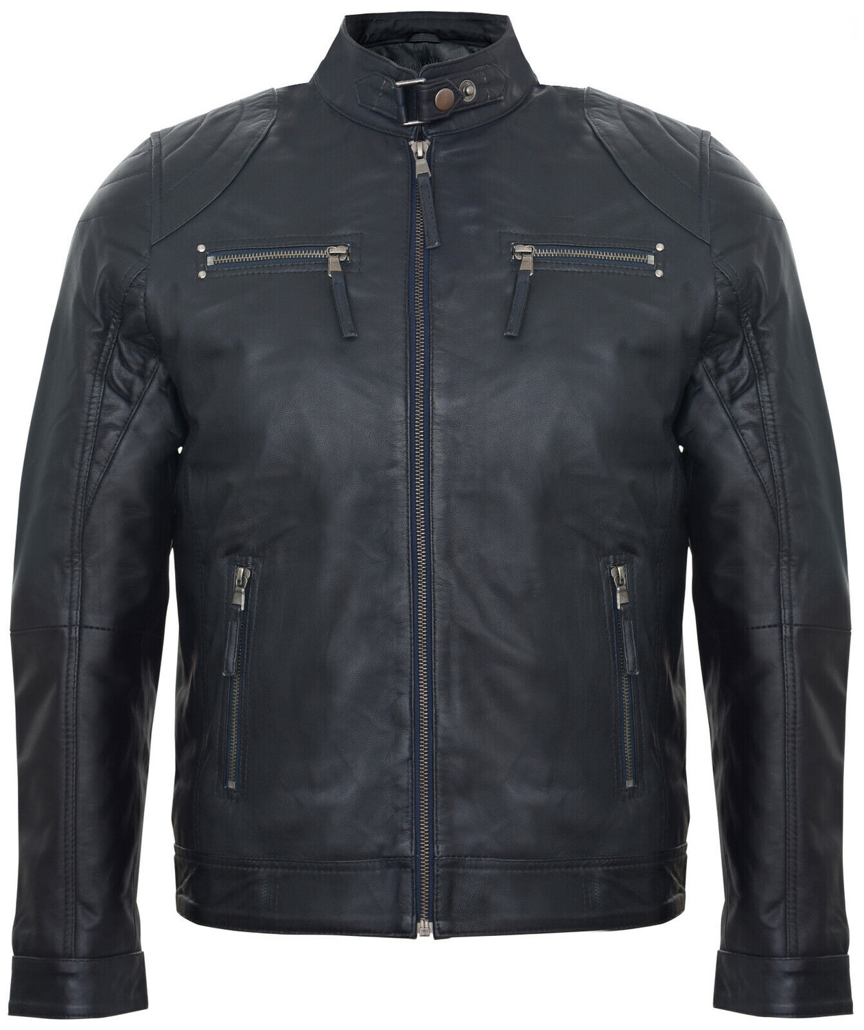 Байкерская гоночная куртка из кожи на молнии Infinity Leather, синий
Байкерская гоночная куртка из кожи на молнии Infinity Leather, синий