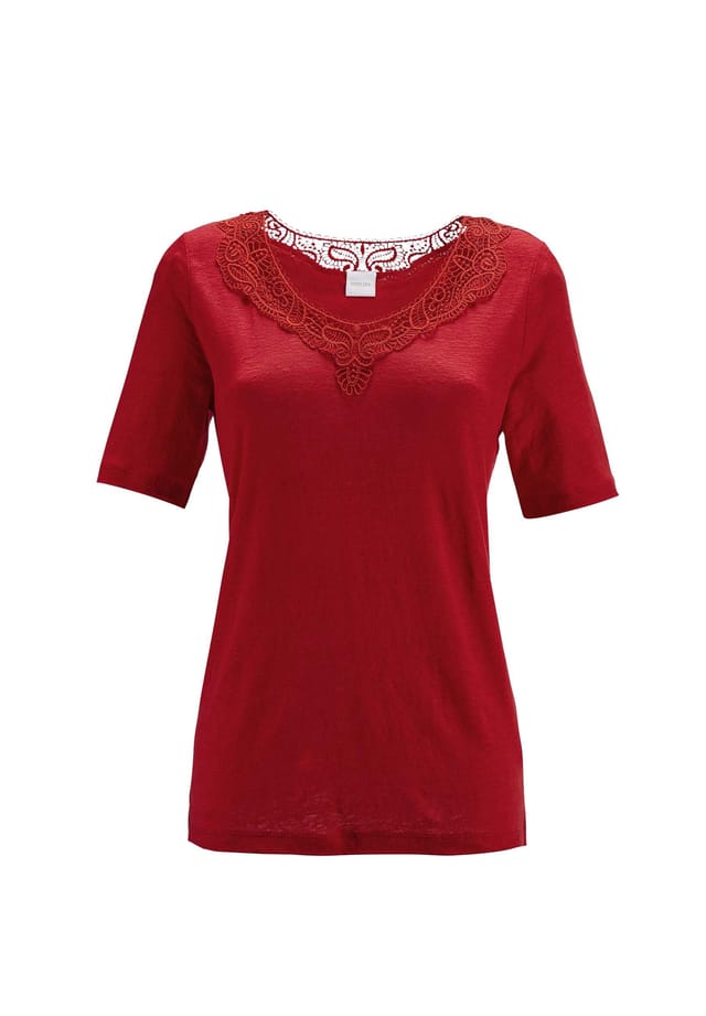 Льняная рубашка с короткими рукавами и тонким кружевным акцентом. Madeleine, красный
Льняная рубашка с короткими рукавами и тонким кружевным акцентом. Madeleine, красный